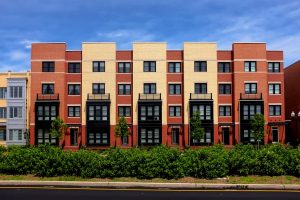 A high-rise apartment building