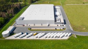 Aerial View Of A Warehouse