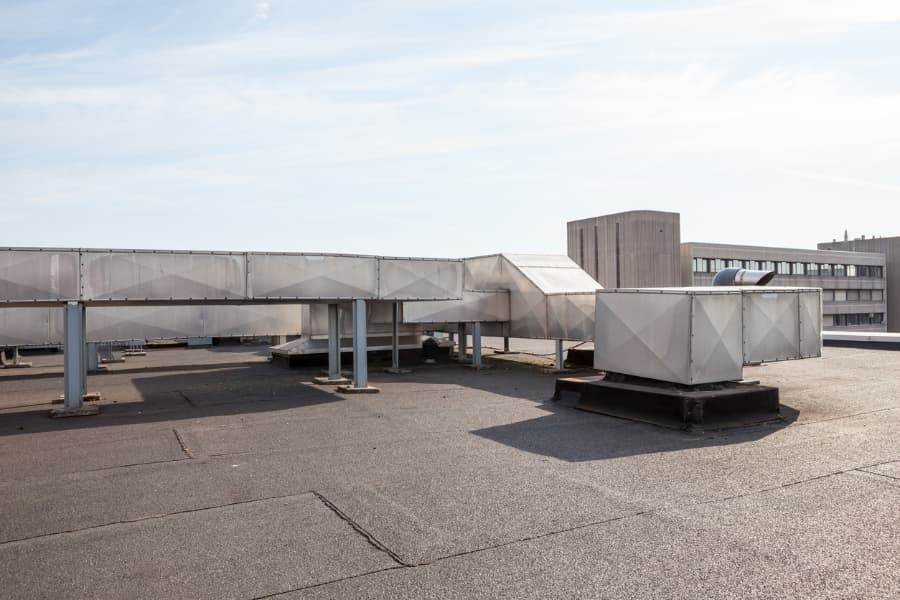 HVAC Equipment On Flat Roof