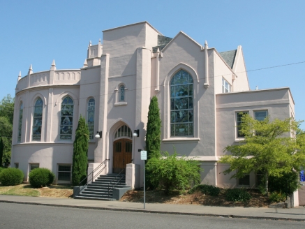 A church building with sophisticated architecture