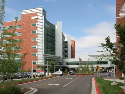 A large modern hospital building